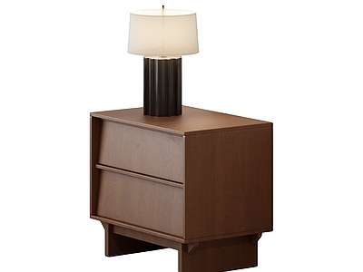 中古风床头柜
