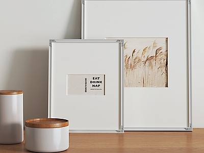 奶油风挂画组合 现代艺术挂画组合