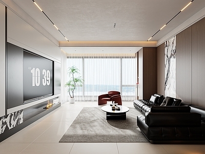 现代简约大平层客餐厅