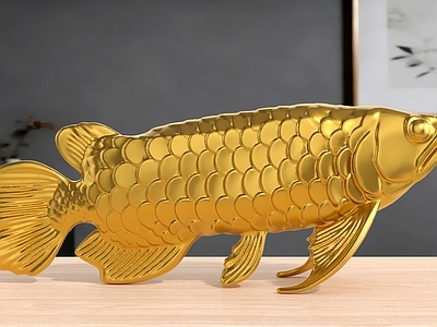 新中式雕塑摆件 金龙鱼雕塑摆件 装饰摆件 室内摆件 工艺品 雕塑雕刻