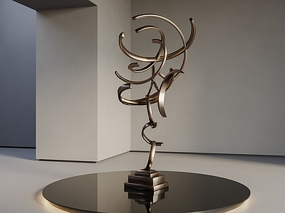 极简雕塑摆件 雕塑 艺术雕塑 金属雕塑 大堂雕塑
