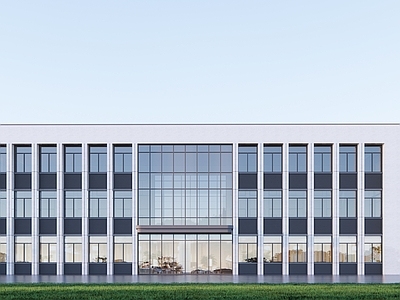 现代主义产业园办公楼 办公楼  产业园  食堂 商业酒店 研发楼