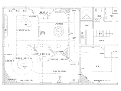 其他展厅 农产品展厅平面图 施工图