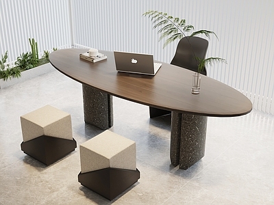 现代简约办公桌 现代意式书桌椅