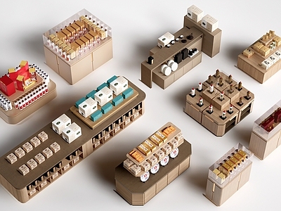 现代文创展台 文创展柜  文创展架  民俗小品