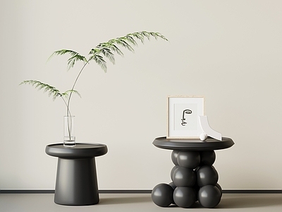 极简边几 现代复古边几  圆几角几