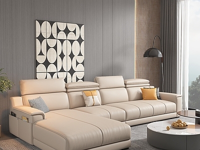 现代简约L型沙发