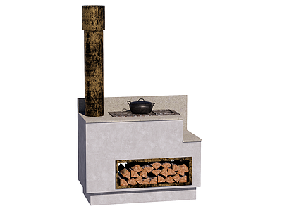 侘寂风灶台 户外灶台