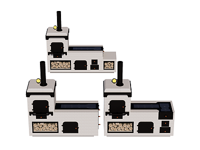 现代简约灶台 户外灶台 窑炉 烧烤炉 披萨炉