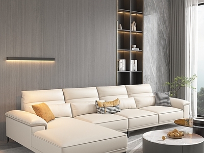 现代简约多人沙发