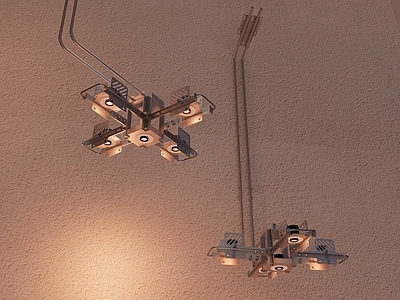 工业风艺术吊灯 空间站工业风吊灯 金属工业风吊灯 空间站金属吊灯 空间站艺术吊灯 金属空间站艺术灯