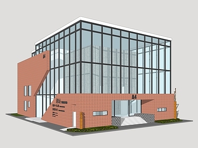 现代剧院 红砖建筑改造 剧院建筑 厂房改造 展览馆建筑