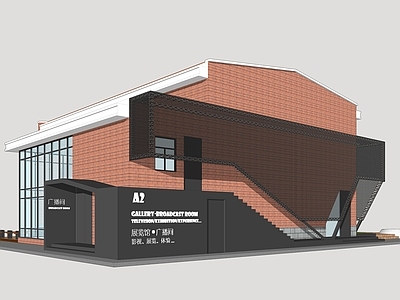 现代展览馆建筑 产业园建筑 博物馆建筑 厂房改造建筑 红砖建筑