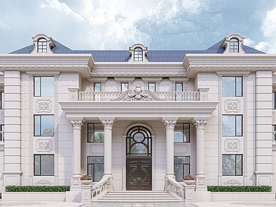 欧式古典别墅外观 欧式别墅 900㎡