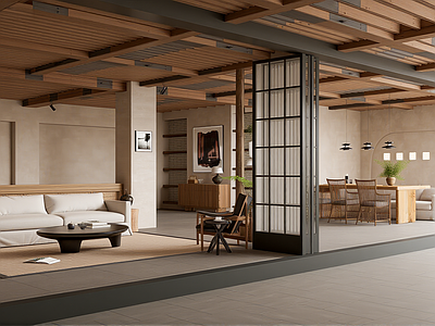 侘寂客餐厅 民宿大厅庭院