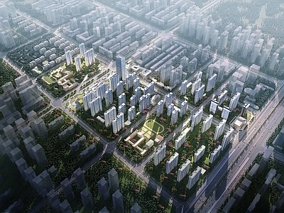 现代主义鸟瞰规划 城市规划