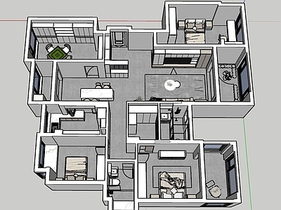 现代简约家装鸟瞰