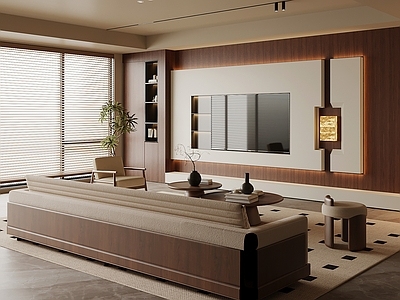 现代简约开放式客厅