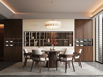 新中式圆桌餐厅