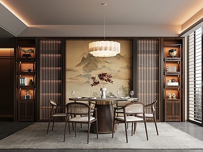 新中式圆桌餐厅
