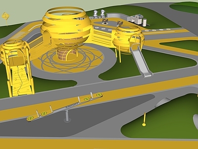 现代儿童游乐空间 儿童活动空间 球形组合器械 趣味儿童乐园 球形儿童主题器械