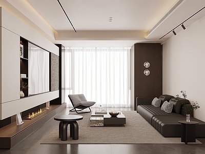 现代开放式客厅