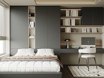 现代简约榻榻米卧室