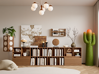 现代家居客厅 书房