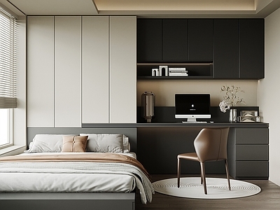 现代简约榻榻米卧室