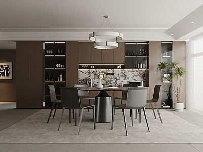 现代简约圆桌餐厅