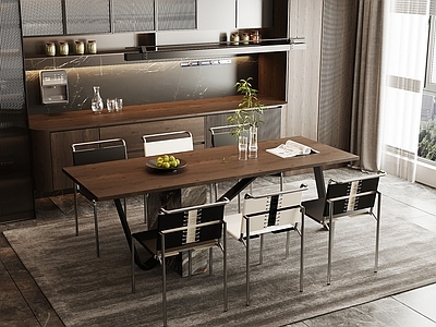 现代极简家居餐厅