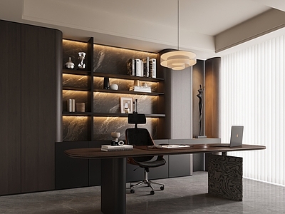 意式极简书房