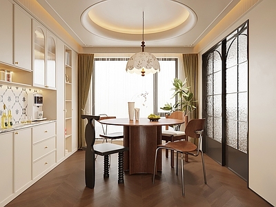 奶油风家居餐厅
