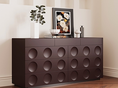 现代简约储物柜 法式复古玄关柜