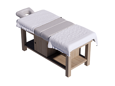原木风其他床具 按摩床 水疗床 spa床