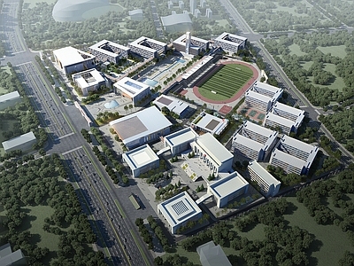 现代主义学校外观 现代学校