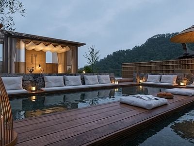 禅意屋顶花园 庭院景观 屋顶花园 景观 露台