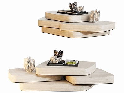 意式极简茶几 现代石材客厅茶几