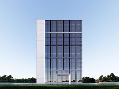 现代极简产业园办公楼 高层办公楼  商业酒店  写字楼
