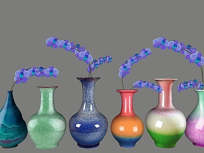 新中式花瓶 陶瓷花瓶 花