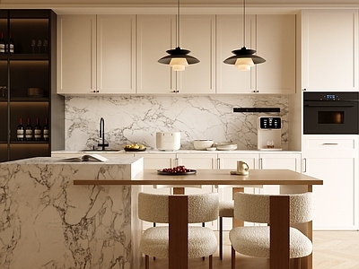 中古开放式厨房 岛台餐桌椅 厨房电器 厨房用品