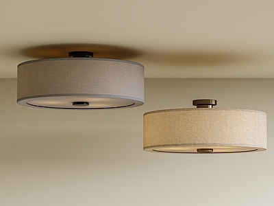 现代简约客厅吸顶灯 中古复古吸顶灯 新中式中式吸顶灯 客厅主灯 布艺吊灯 卧室吸顶灯