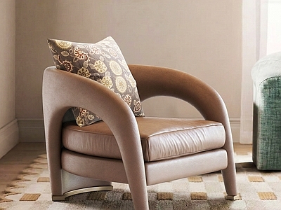 现代轻奢休闲椅 休闲椅 扶手椅 单椅 单人沙发