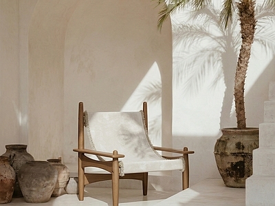 侘寂风休闲椅 休闲椅 户外躺椅 单椅 扶手椅