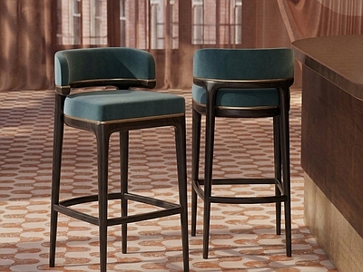 中古风吧椅 吧椅