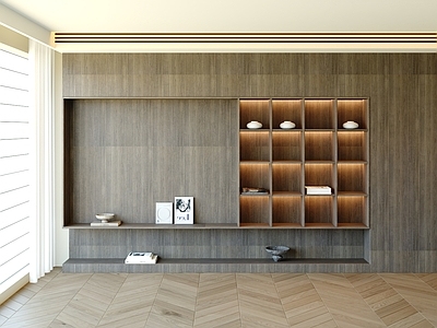 现代简约背景墙