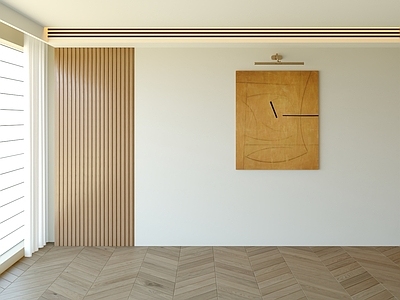 原木极简背景墙