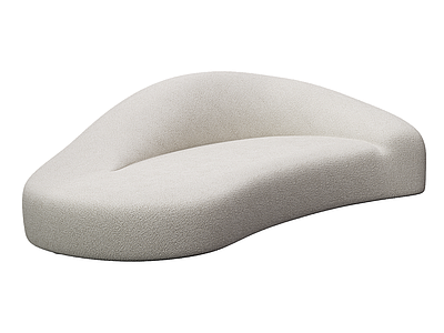 奶油风弧形沙发 现代简约弧形沙发