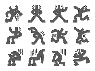 涂鸦艺术挂件 金属抽象人物 墙饰人物图案 挂件 情绪姿势人物 剪影