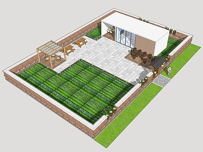 新中式乡村庭院 乡村民宿 乡村农家乐 民俗庭院